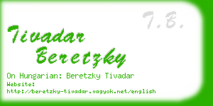 tivadar beretzky business card